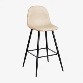 Glamm Hoge Kruk In Imitatieleer Beige – Crème & ↑75 Cm & Zwart - Sklum