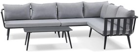 Hoek loungeset 5 personen Aluminium Grijs De Laan Projects