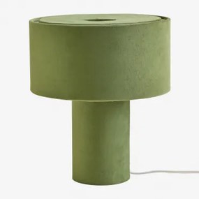 Gestoffeerde Tafellamp Pianela Flora Groen Fluweel - Sklum