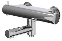 IVY Bond Badthermostaatkraan opbouw - draaibare baduitloop - omstel - Cooltouch - Chroom 6301001