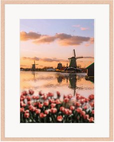 Ingelijste digitale print Dutch Windmills