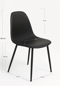 Zwarte Teok Polyskin Stoel