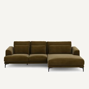 XL hoekbank rechts in fluweel, MARSILE