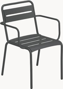 Stapelbare tuinstoelen Star met armleuningen, 2-delig
