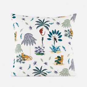 Kussensloop in biologisch katoen, Petite Jungle