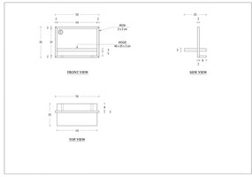 Industriële Wandplank Shelfie C - 50cm X 35cm