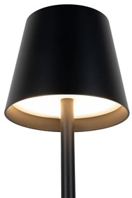 Buiten vloerlamp zwart incl. LED met touch dimmer oplaadbaar - Jackson Design IP44 Buitenverlichting