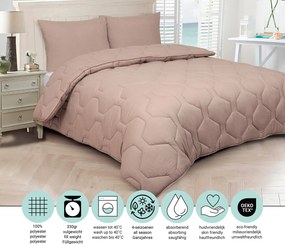 Dekbed 2 in 1 - Wasbaar dekbed zonder overtrek - 200x200 - taupe