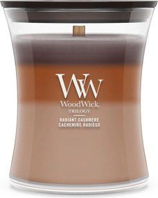 WoodWick geurkaars - Medium Hourglass Trilogy - Radiant Cashmere
