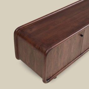 Houten Tv-meubel Met Ronde Hoeken 160 Cm - 160x43x50cm.