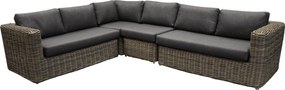 Cervo hoek loungeset 4-delige grijs wicker