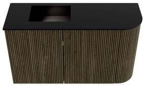 Mondiaz Joya 70cm toiletmeubel ronding rechts shadow met wastafel faye links zonder kraangat urban