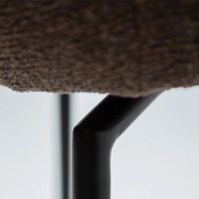 Dan-Form Glam Swivel Draaibare Barstoel Bruin Boucle