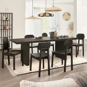 Set van 2 stoelen in essenhout , Tribal