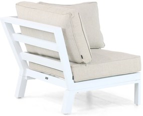Hoek loungeset 5 personen Aluminium/Polywood (teakfinish) Wit  Lifestyle Garden Furniture Bilbao