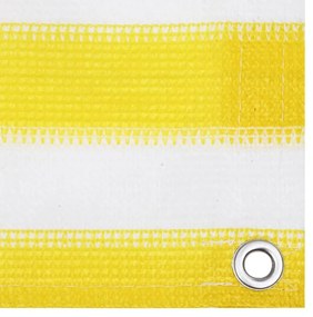 vidaXL Balkonscherm 90x300 cm HDPE geel en wit