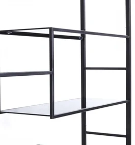 Kare Design Loft Laag Wandrek Staal Met Glas - 115x30x100cm.