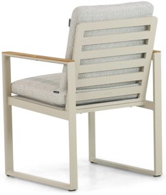 Tuinstoel Aluminium/Teak Taupe-naturel-bruin Lifestyle Garden Furniture Faro