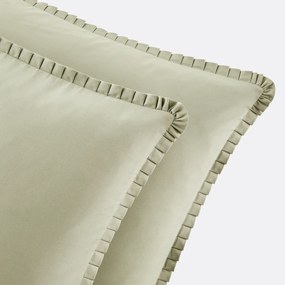 Kussensloop in perkal katoen, geplooide volants