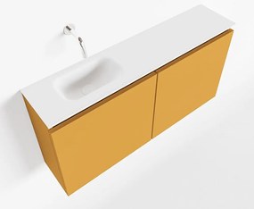 Mondiaz Ture 100cm toiletmeubel ocher met wastafel talc links geen kraangat