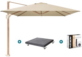 Platinum Challenger Premium T1 4x3 m - Champagne Teak met Modena voet en hoes