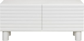 Tv-meubel Met Strepen Mat Wit 120 Cm - 120x40x55cm.