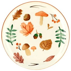 Bord herfst, aardewerk, Dille&amp;Kamille 50 jaar,Ø 22 cm