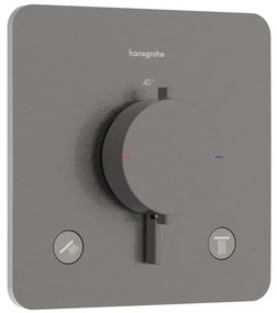 Hansgrohe Ecostat Comfort Q - inbouwthermostaat - 2 functies - brushed black chrome (antraciet) 33713340