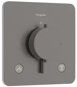 Hansgrohe Ecostat Comfort Q - inbouwthermostaat - 2 functies - brushed black chrome (antraciet) 33713340
