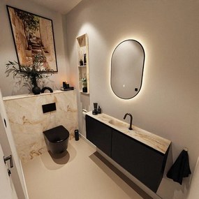 MONDIAZ TURE-DLUX 120cm toiletmeubel Urban. EDEN wastafel Frappe positie midden. Met 1 kraangat. TUREDX120URBM1FRA