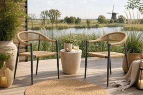 Tuinset 4 personen 160 cm Aluminium/Rope Taupe De Laan Projects