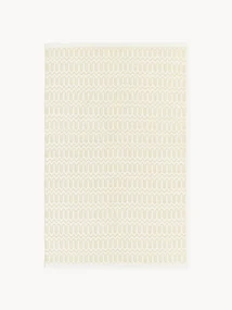 Handgeweven outdoor vloerkleed Rune met geometrisch patroon