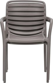 Garden Impressions Mees tuinstoel taupe - 4 stuks