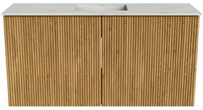 Mondiaz Joya DLux 80cm toiletmeubel oak met wastafel faye midden zonder kraangat opalo