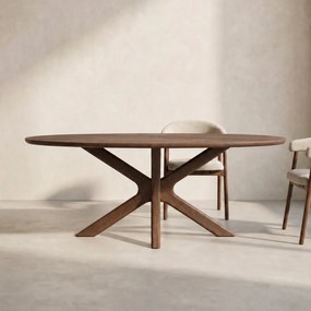 Eleonora Tycho Eettafel Kruispoot Walnoot 260 - 260 X 110cm.