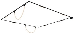 LED Railsysteem met 6 plafondlampen en 2 hanglampen zwart 1-fase - Magnetic Marra Tautau Modern Binnenverlichting Lamp