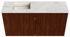 Mondiaz Joya DLux 80cm toiletmeubel ruby met wastafel faye links zonder kraangat ostra