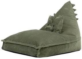 Kinder Zitzak Dino Lounger & Kussen Set - Groen