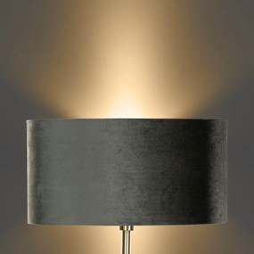 Vloerlamp messing met ovale velours kap groen 50cm - Simplo Modern, Klassiek / Antiek E27 Binnenverlichting Lamp