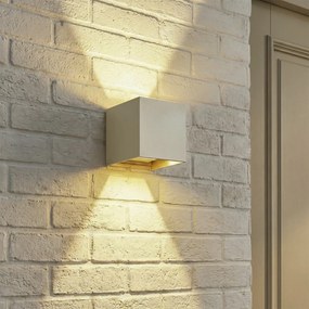 Moderne buiten wandlamp beige incl. LED 2-lichts IP54 - Edwin
