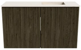 Mondiaz Joya DLux 70cm toiletmeubel shadow met wastafel faye rechts zonder kraangat meli