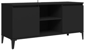 vidaXL Tv-meubel met metalen poten 103,5x35x50 cm zwart