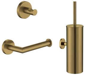 Plieger Vigo toiletaccessoiresset 3-delig geborsteld goud