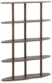 Hoge Golvende Openkast Bruin - 105x30x140cm.