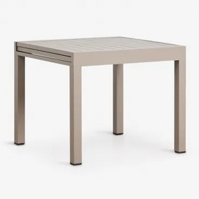 Starmi Uitschuifbare Aluminium Tuintafel 90-180x90 Cm Moka Bruin - Sklum