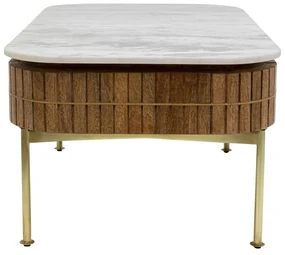 Kare Design Grace Salontafel Marmer Met Lades - 110 X 60cm.