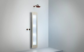 Sunshower Round Plus Large Sand White infraroodlamp en UV 33x185x10cm opbouw