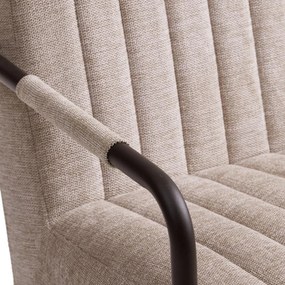 Fauteuil Beige Met Armleuning