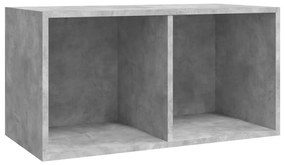 vidaXL Opbergbox voor LP's 71x34x36 cm bewerkt hout betongrijs