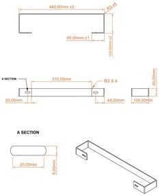 Eastbrook Wingrave handdoekhouder voor paneelradiator 41cm wit glans